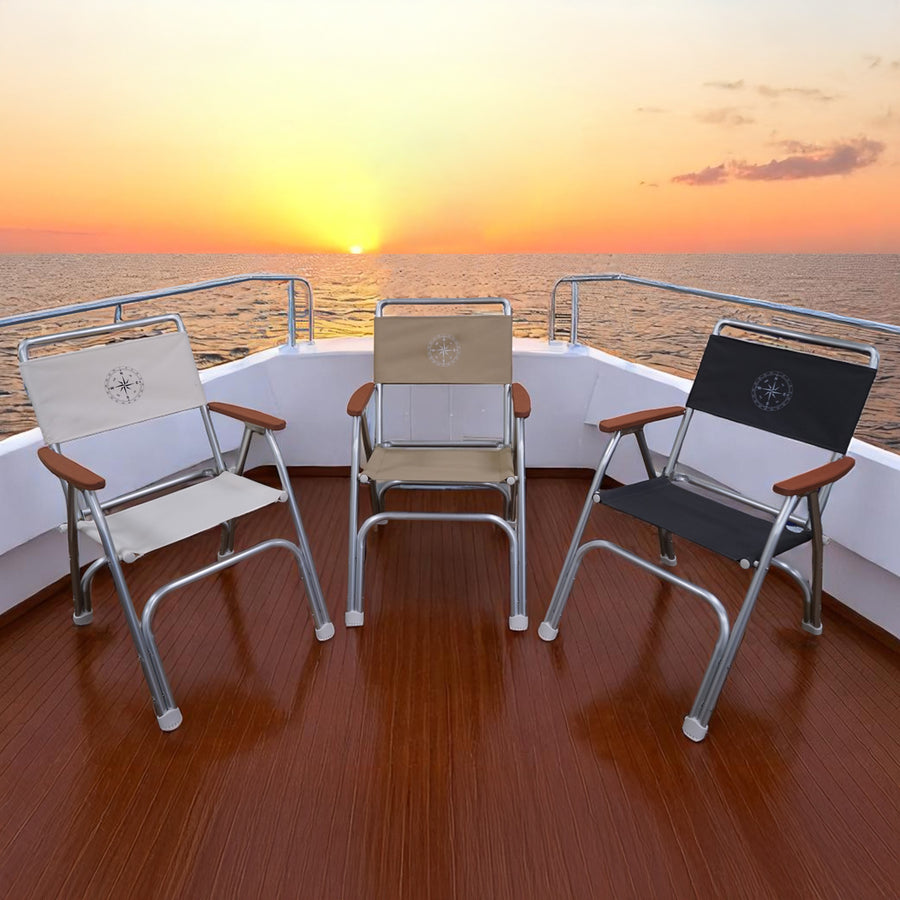 ALUMINIUM DECK CHAIR - Beige