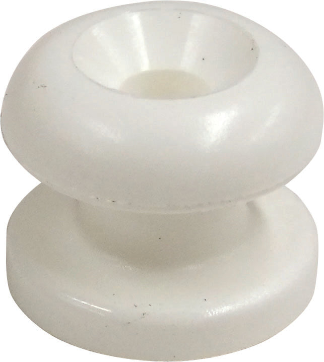 Cord Button Large - White t/s 8mm (25105W)