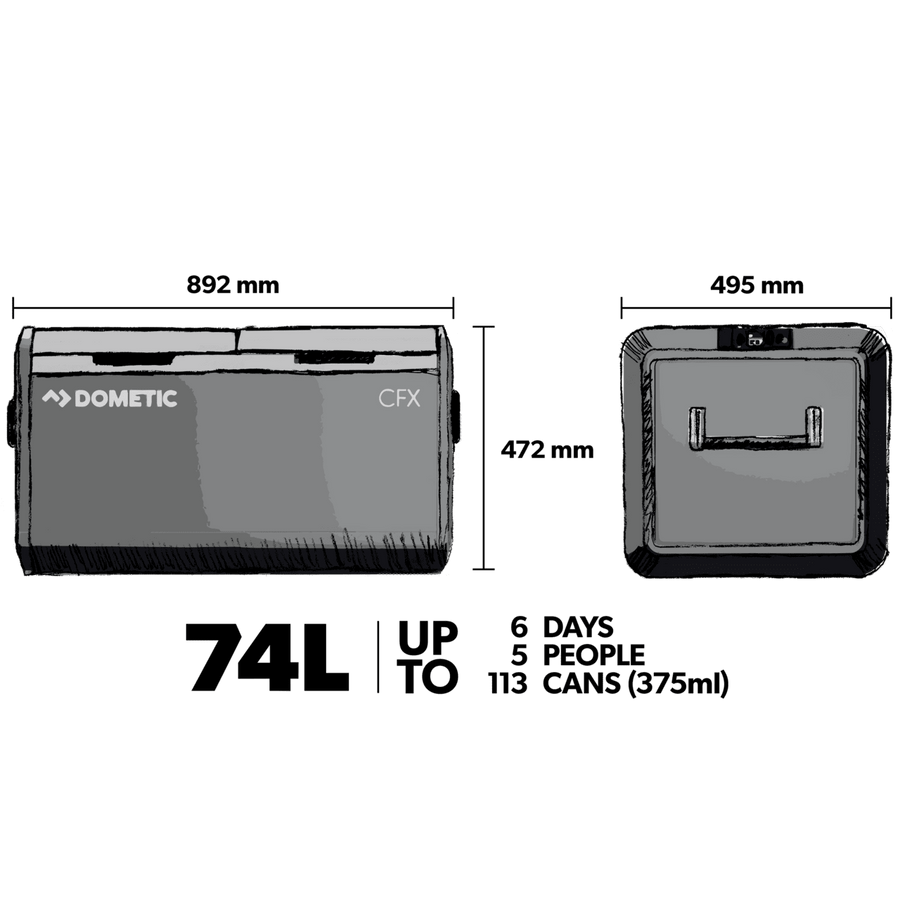 Dometic CFX3 75DZ with Bonus Matching Protective Cover
