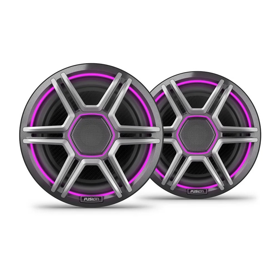 Fusion Apollo Speakers - 7.7" LED Marine Speakers with Sports Grey Grilles