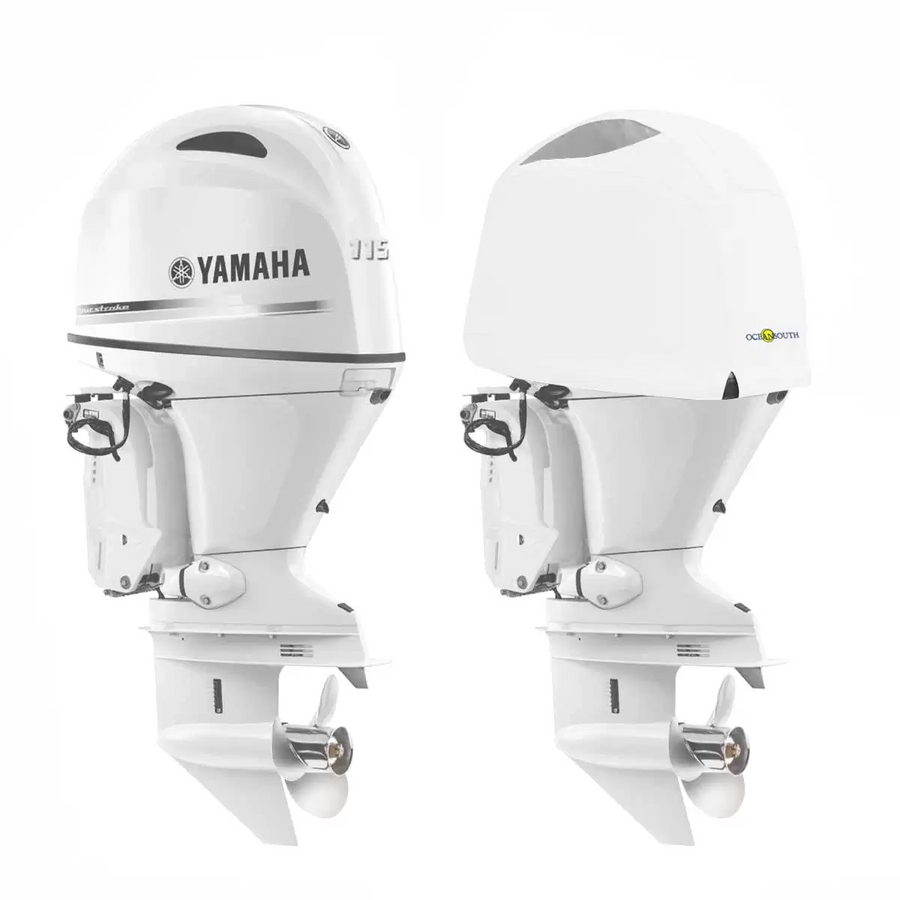OCEANSOUTH Vented Covers for Yamaha Outboards - F115B, F130A - 4CYL 1.8L (2015>), White