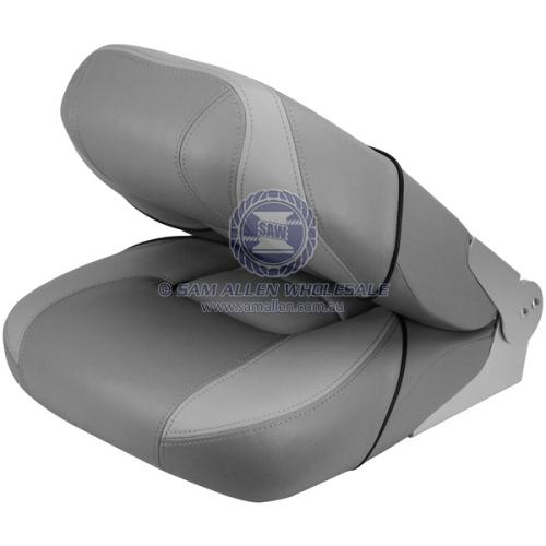 Relaxn Seat Bay Series Grey and Light Grey with Black Pipping
