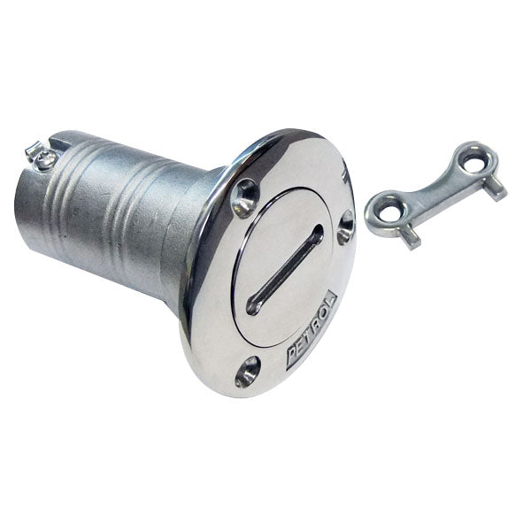 Cast Stainless Steel Fuel Deck Filler With Key (29638)