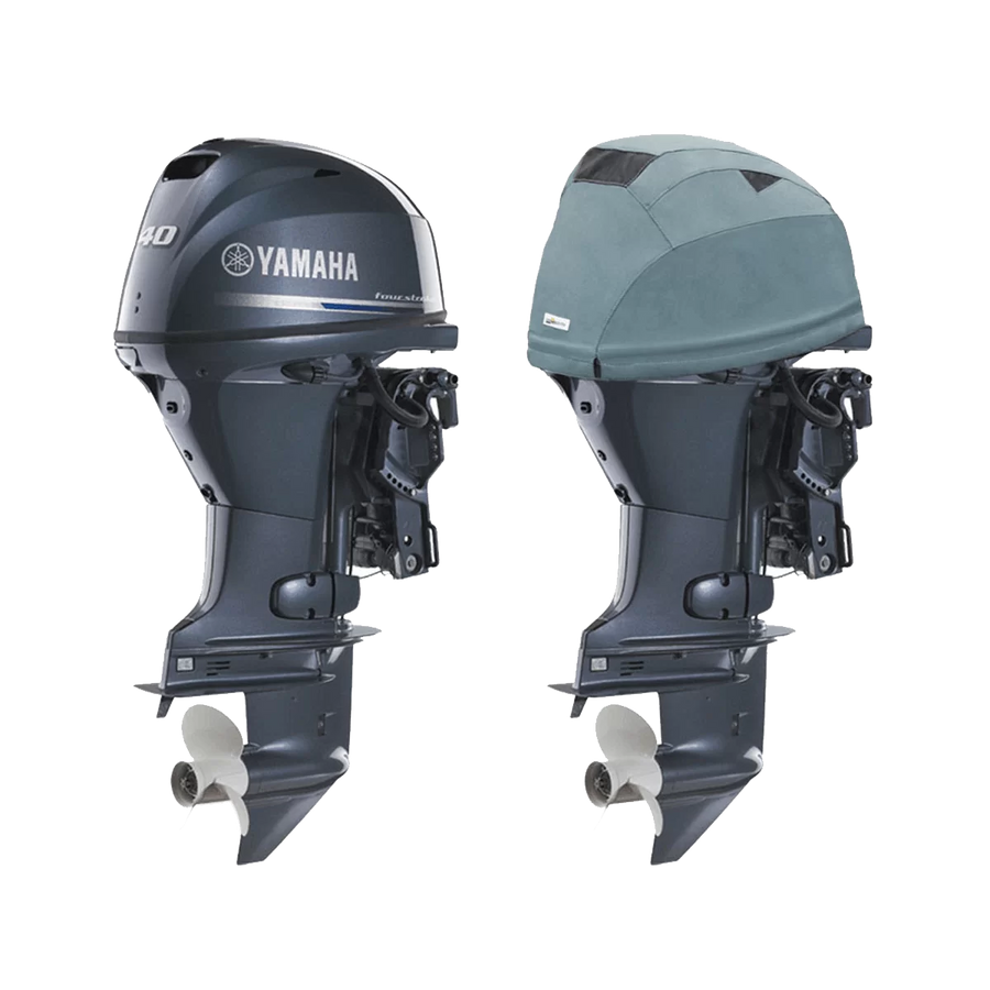 OCEANSOUTH Vented Covers for Yamaha Outboards - F30B, F40F - 3CYL 747CC (2009>), Grey