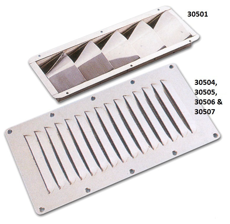 Stainless Steel Rectangular Louvre Vents (30505)