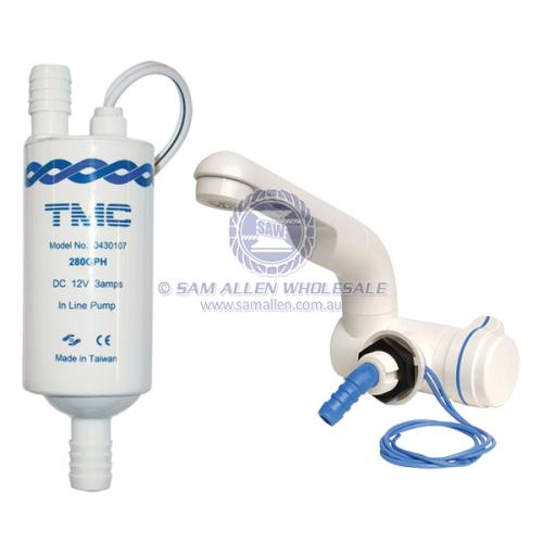 Freshwater Tap Kit - Shurflo Electric faucet + TMC Inline Pump