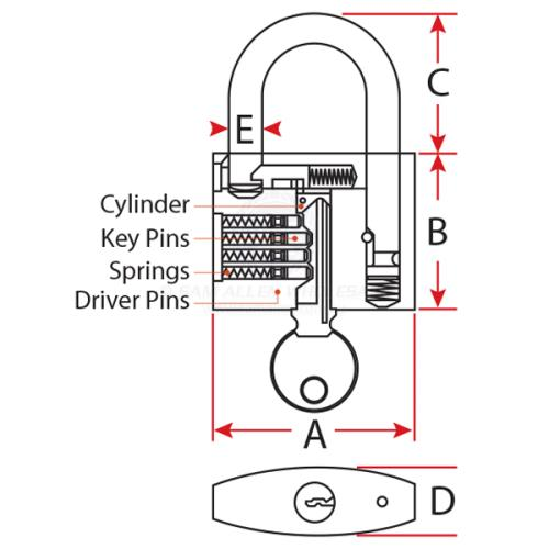 Relaxn Padlocks - Standard Stainless Steel