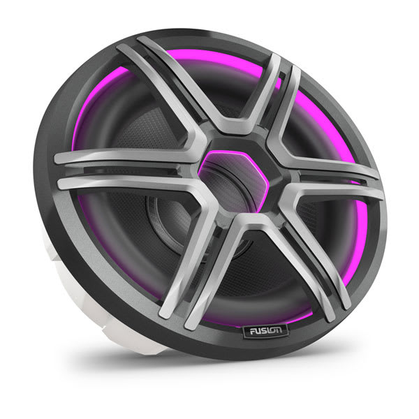 Fusion Apollo Subwoofer - 10" LED Marine Subwoofer with Sports Grey Grille