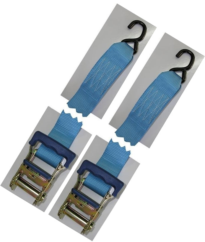 ATLANTIC Transom Ratchet Tie Down Set 50mm - Zinc-plated / Stainless Steel