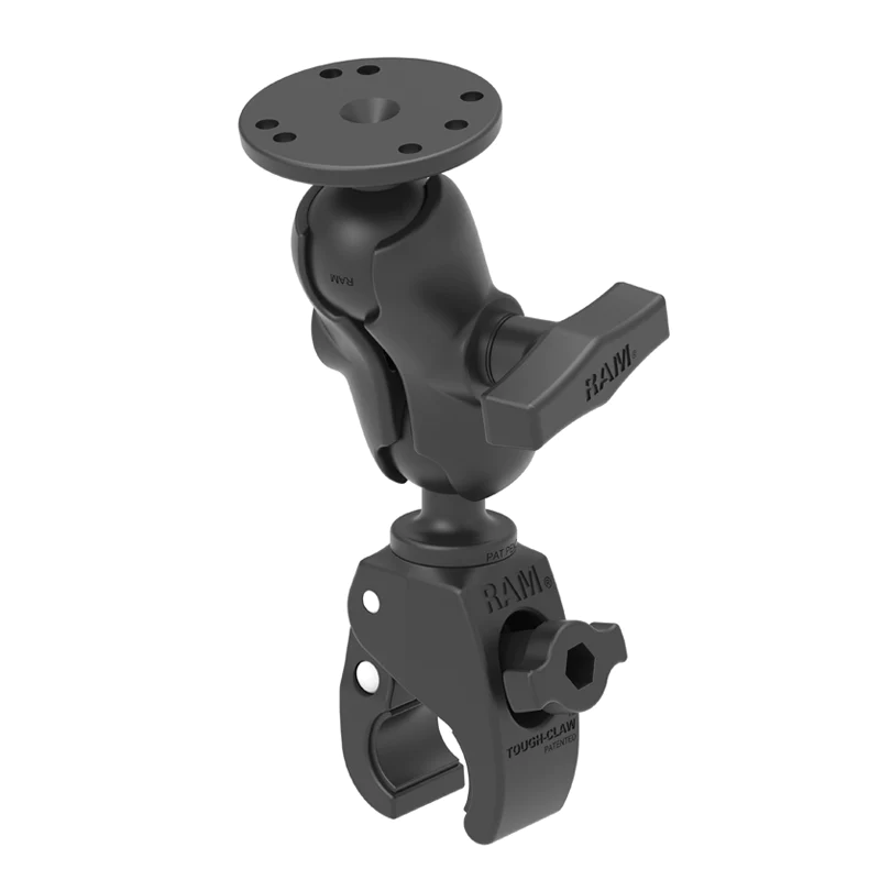 RAM Mounts Tough-Claw™ Small Clamp Mount with Round Plate Adapter - Short