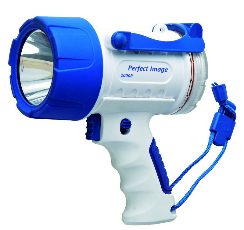 Perfect Image Hand Held Waterproof LED 1000 Lumen Spotlight - Rechargeable Hand-Held Marine Spotlight