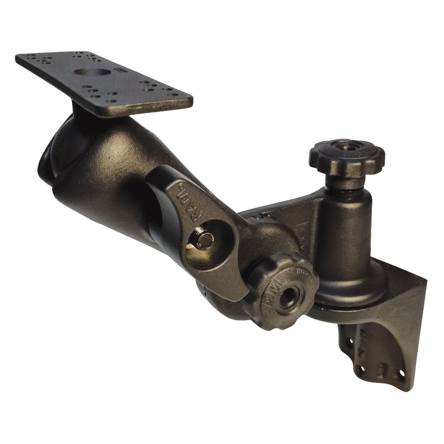 RAM Mounts Rachet Vertical Mount/Horizontal Mount with D Ball Universal Base to suit Helix 8-15 & Solix 10 & 12