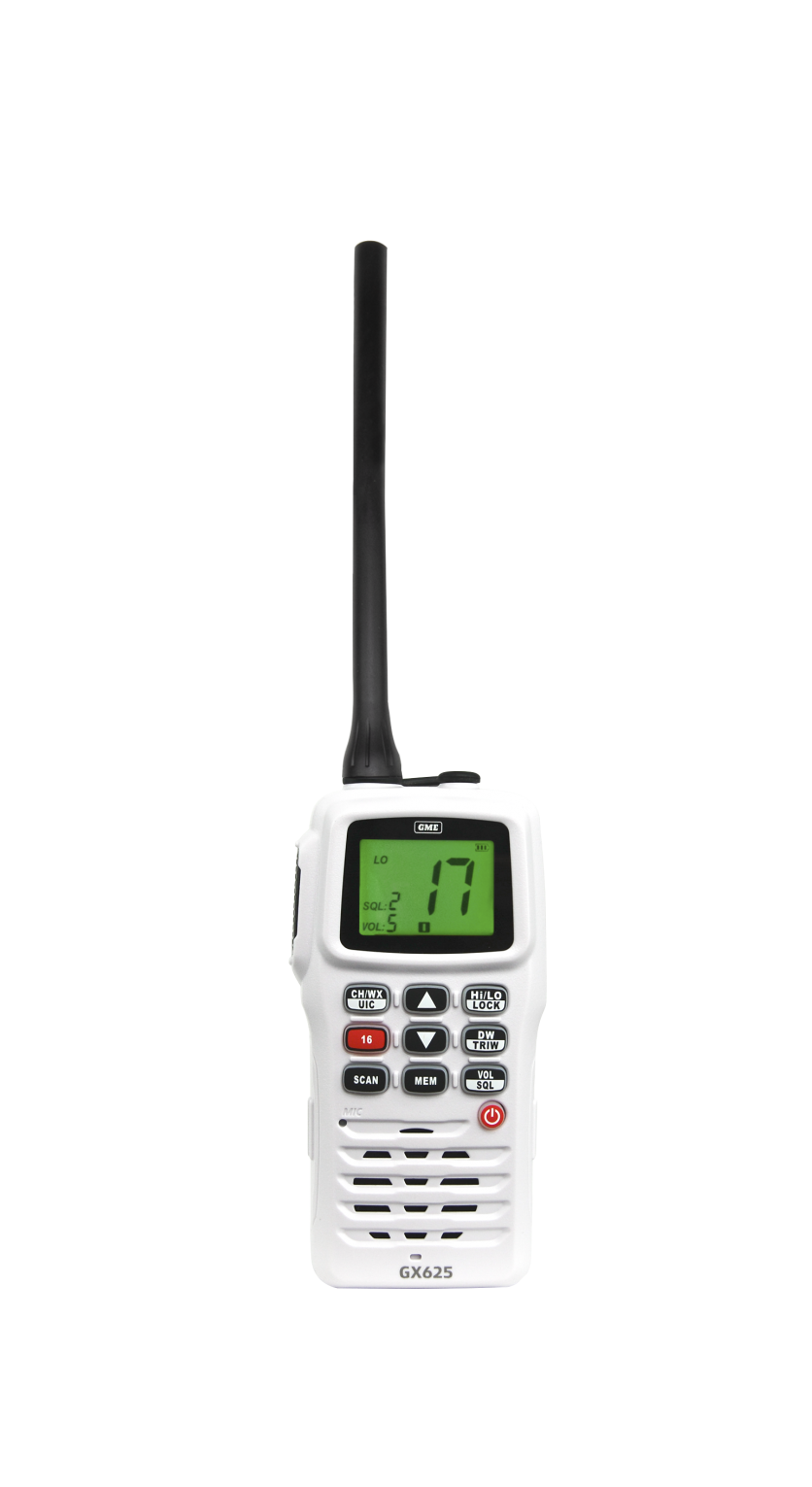 GME GX625W - 5/1 Watt Handheld VHF Marine Radio