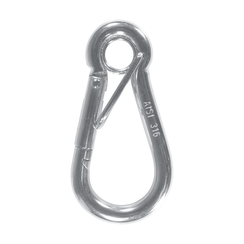 BLA Snap Hooks - 316 Grade Stainless Steel Ferrule Eye - 50mm, 10