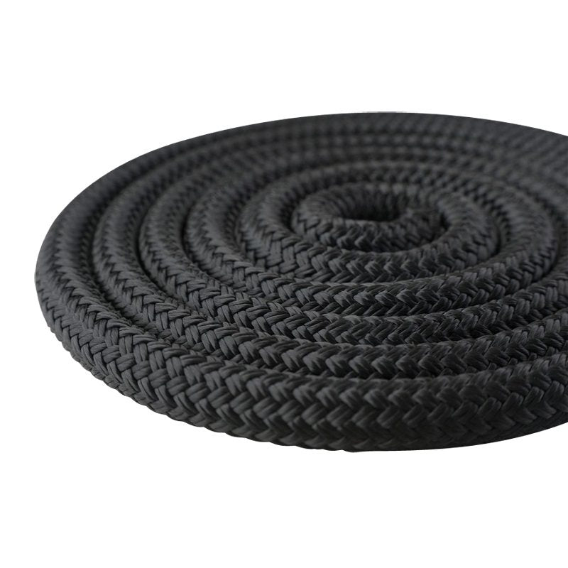 Perfect Image Black Double Braided Nylon Dock Line