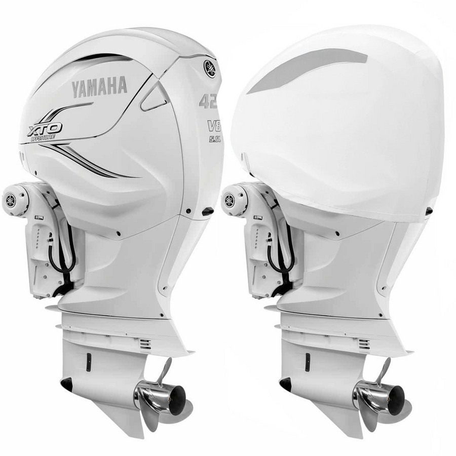 OCEANSOUTH Vented Covers for Yamaha Outboards - F425A - XTO V8 5.6L (2018>), White