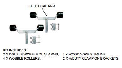 Fixed Front Dual Arm Assy- 3”� x 2”�