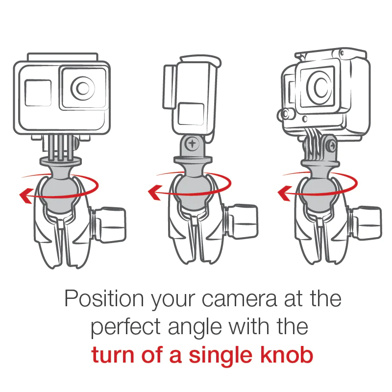 RAM Mounts Twist-Lock™ Suction Cup Mount with Action Camera Adapter - Medium