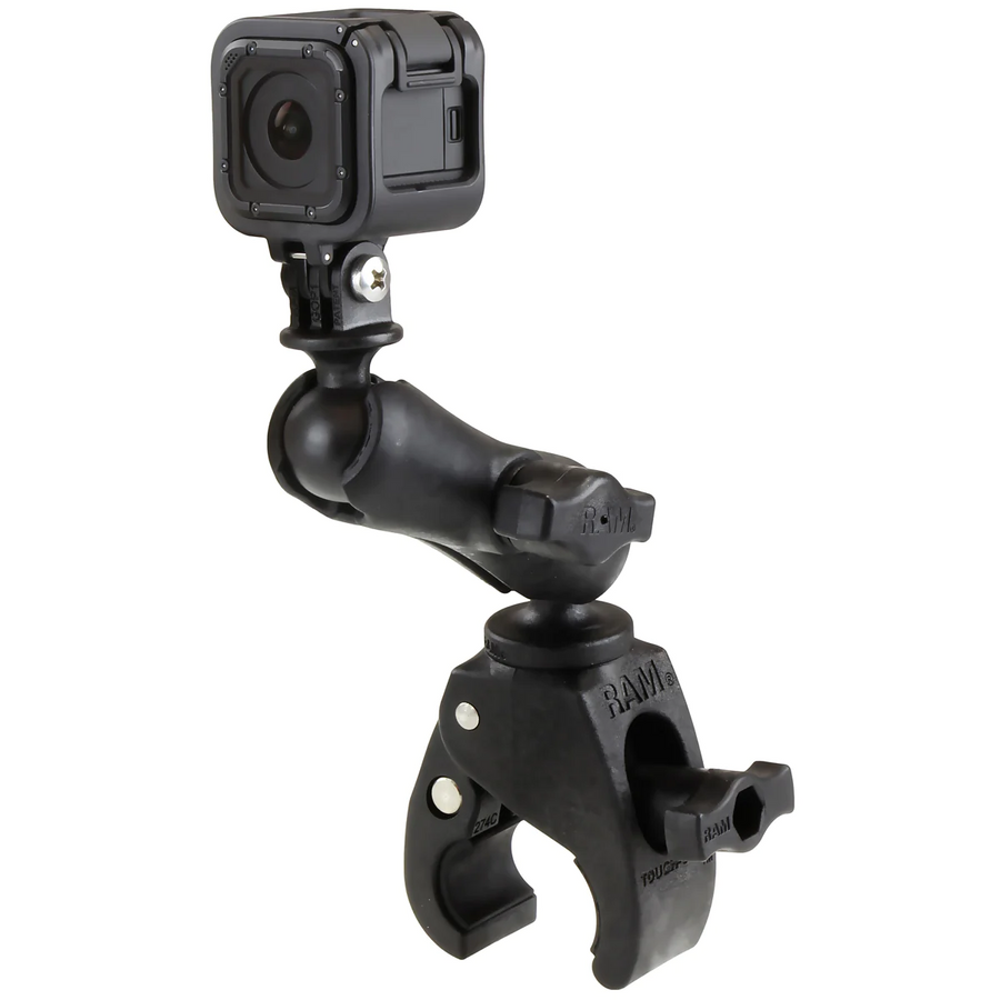 RAM Mounts Tough-Claw™ Double Ball Mount with Universal Action Camera Adapter