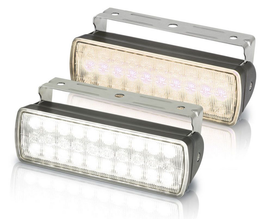 Hella Marine Sea Hawk-XL Dual Colour LED Floodlights - White/Warm White Combination, Black Housing