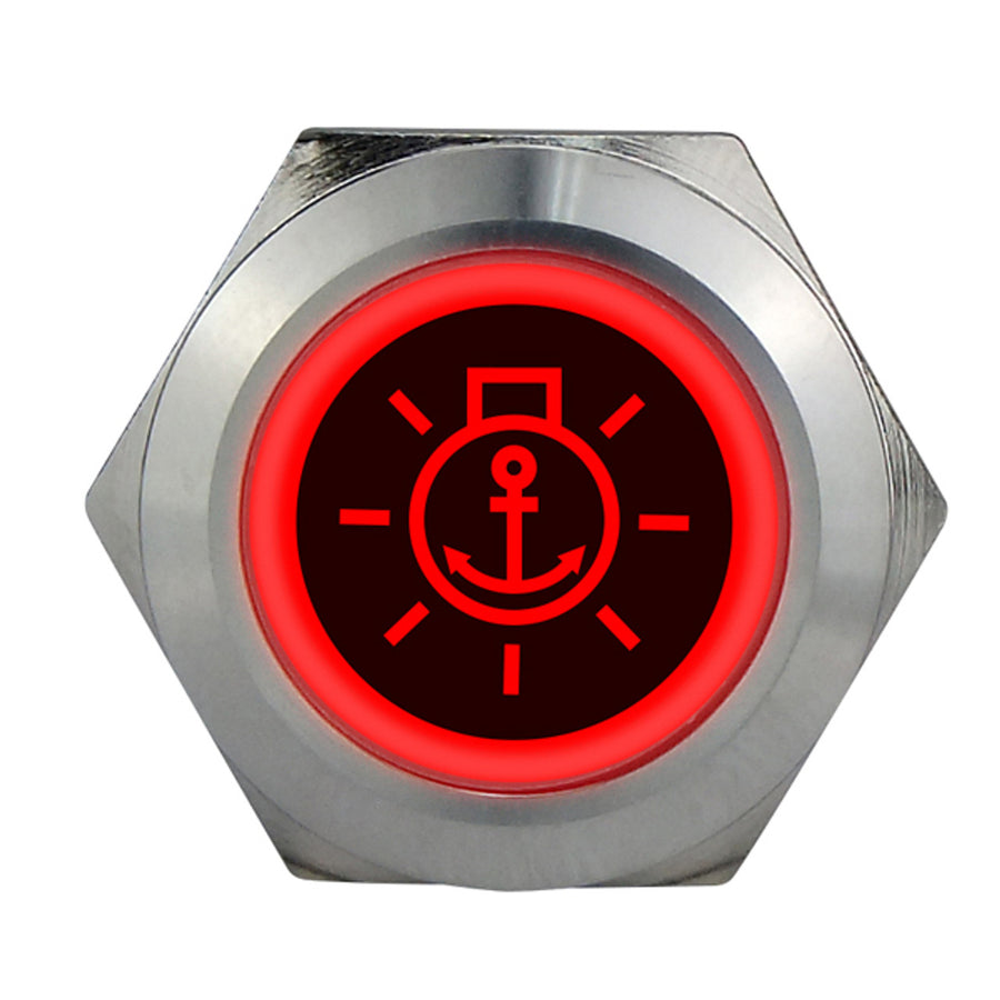 RELAXN Switch - 20A Stainless Steel Push Switch with LED Back Light