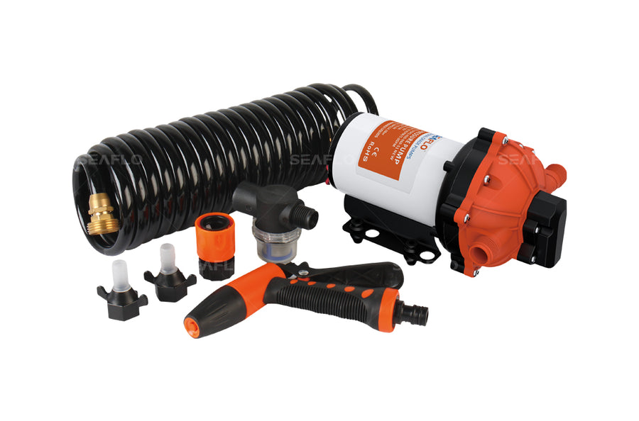 SEAFLO Wash Down Kit 5GPM 70PSI with Hose & Gun
