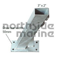 3”x2” Winch Bottom - 450mm post length, 50mm drawbar