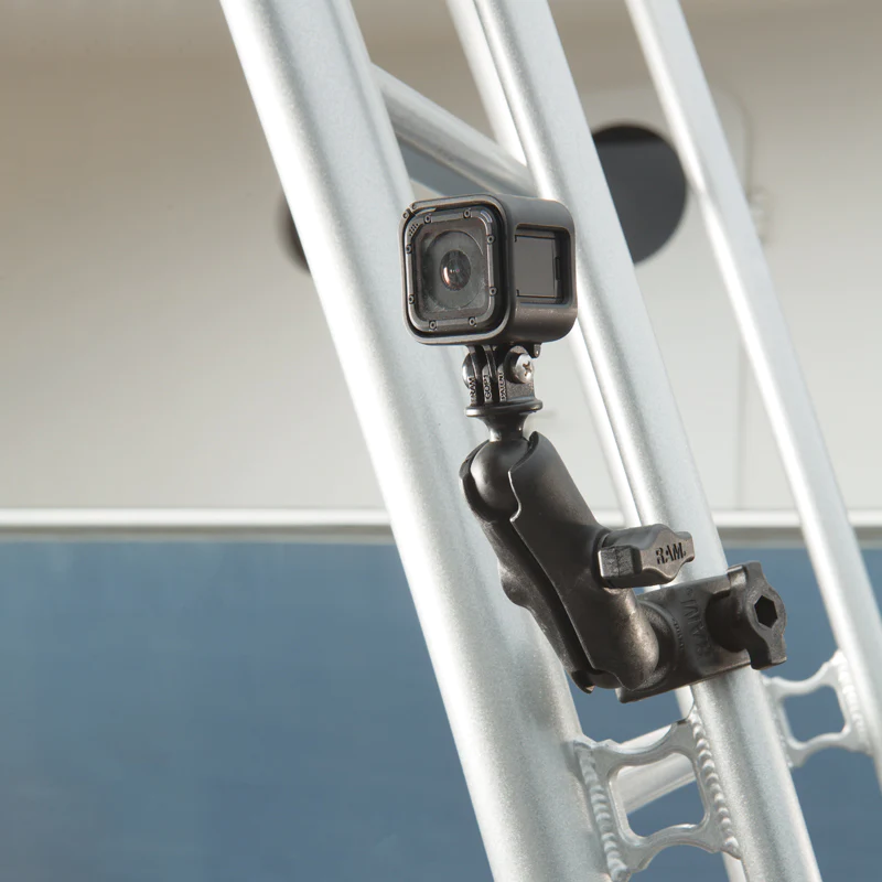 RAM Mounts Tough-Claw™ Double Ball Mount with Universal Action Camera Adapter