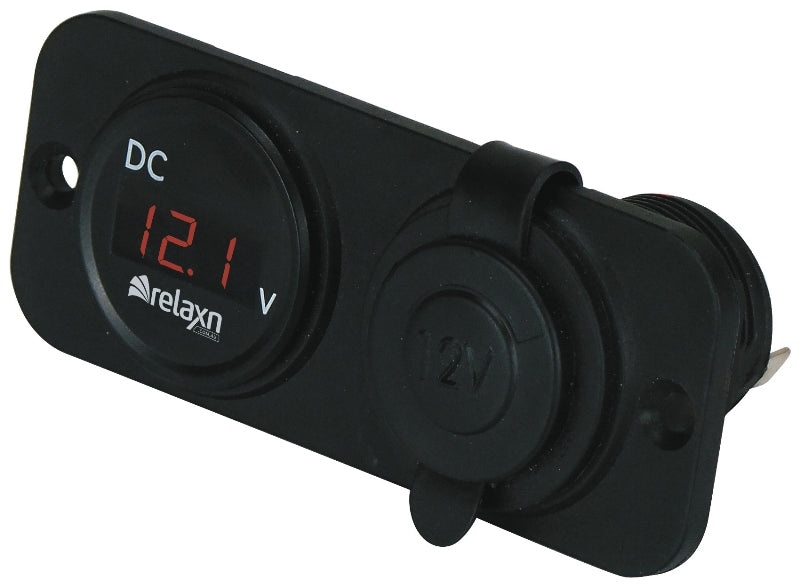 RELAX'N Flush Mount Voltmeter with Power Socket