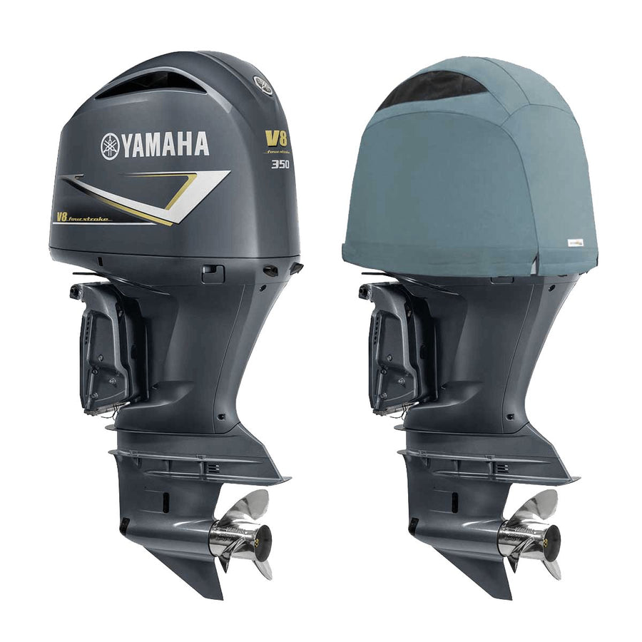 OCEANSOUTH Vented Covers for Yamaha Outboards - F350A - V8 5.3L (2007>), Grey