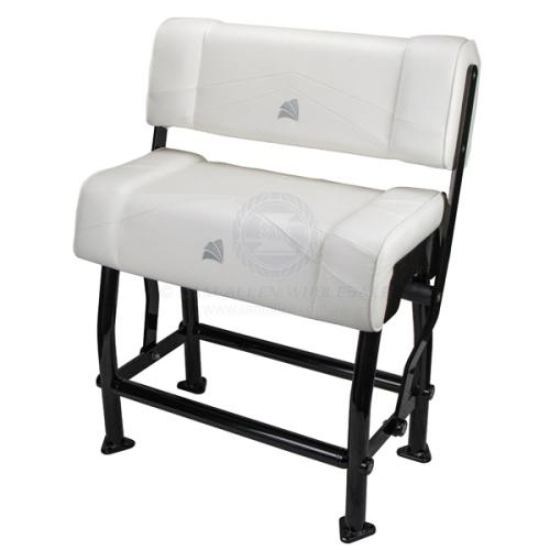 Relaxn Seat Centre Console Flip-Back Small - Black Frame + White Cushion