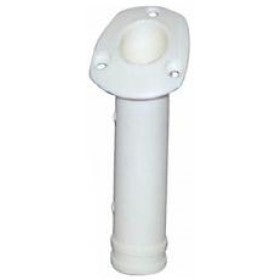 Rod Holder Flush Mount Angled White - Plastic (192560)