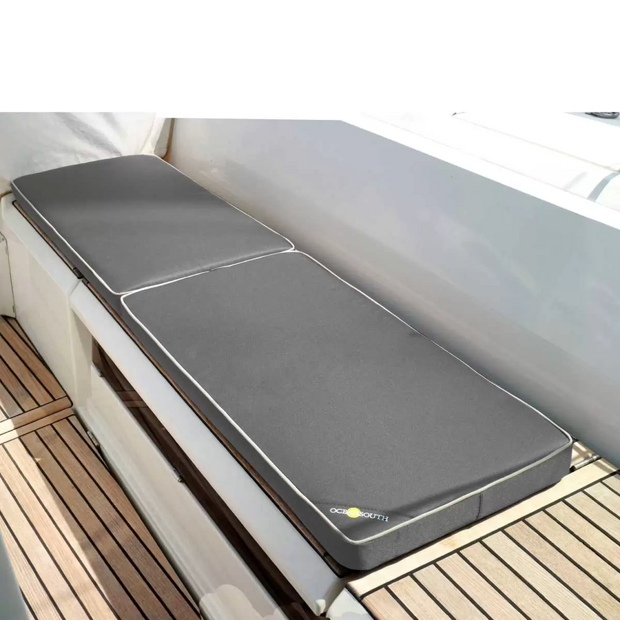 OCEANSOUTH Fabric Seat Cushions - Deck/Cockpit Cushions - 300mm x 1200mm, Grey Polyster Fabric