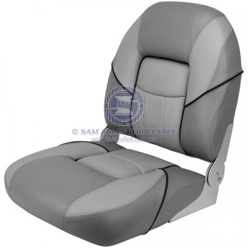 Relaxn Seat Bay Series Grey and Light Grey with Black Pipping