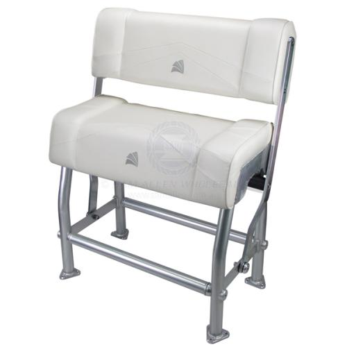 Relaxn Seat Centre Console Flip-Back Small - Silver Frame + White Cushion