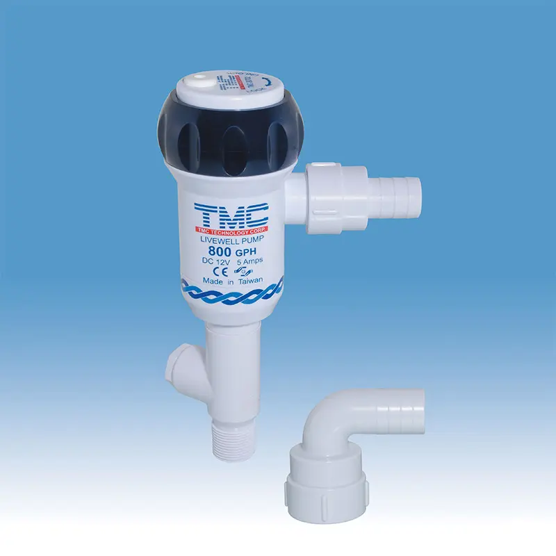 TMC Livewell Pumps - 12V 800GPH Straight - 226mm