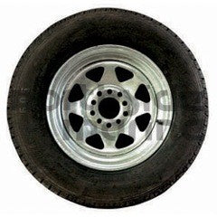 13” Multi Fit 5 Stud HT/FD Trailer Wheel Assembly Galvanised 165 (Tyre Size: 165R13C)