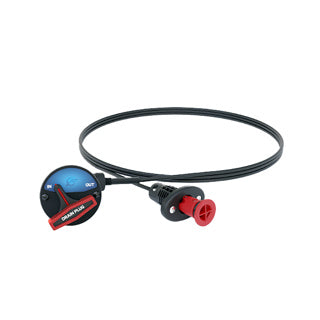 Flow-Rite remote drain bung with 6" cable