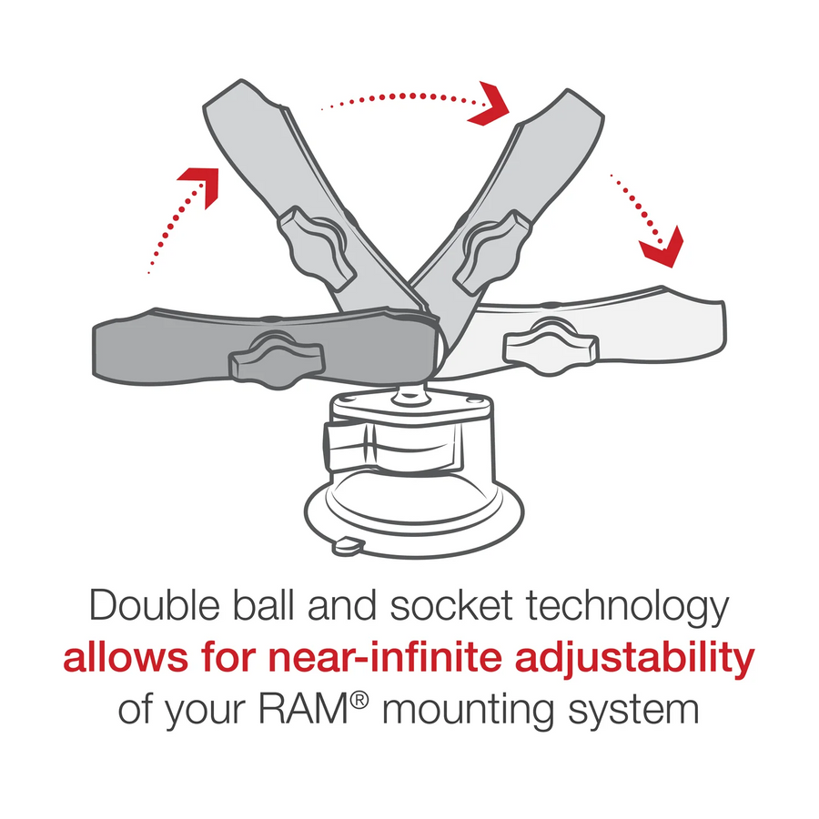 RAM Mounts X-Grip® Large Phone Mount with Twist-Lock™ Suction Cup - Long