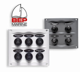 Marinco® BEP Splash Proof Switch Fuse Panels - 4 Gang White (Part No.: 113241)