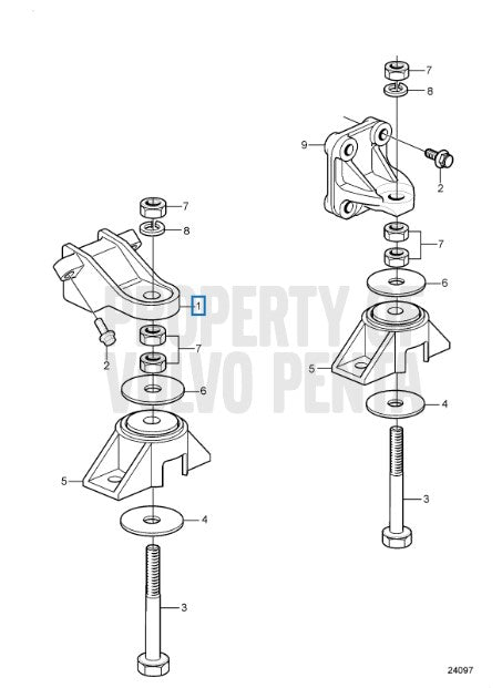 Volvo Penta Motor Mounting Bracket