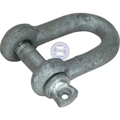 SAW D Shackle - Galvanised Grade S with Screw Pin - 13.0mm