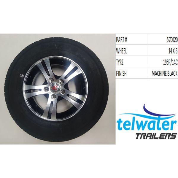 Black Alloy Wheel &amp; Tyre (14?)