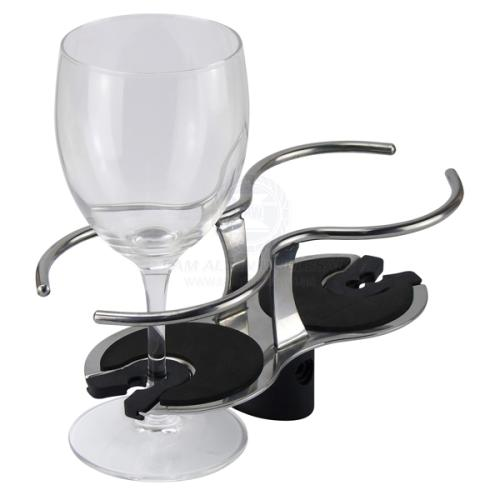 SAW Drink Holder - Stainless Steel Double Wine Glass Holder