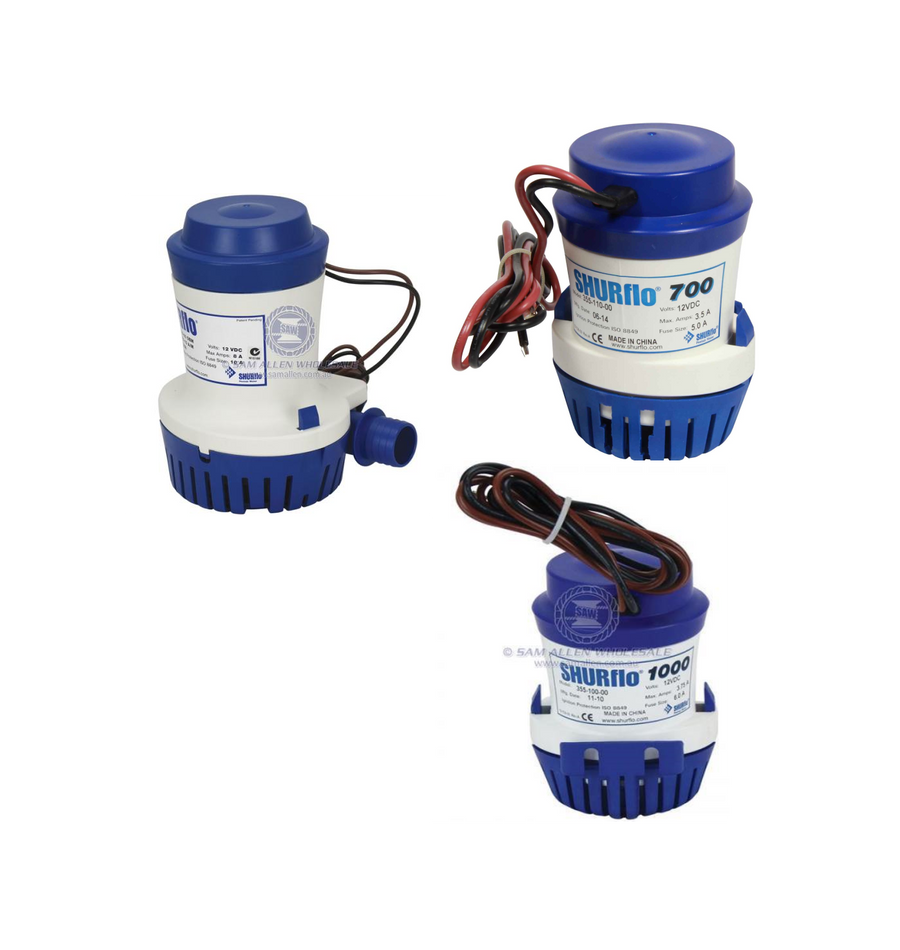 SHURflo Bilge Pumps - 12V 500GPH / 700GPH / 1000GPH