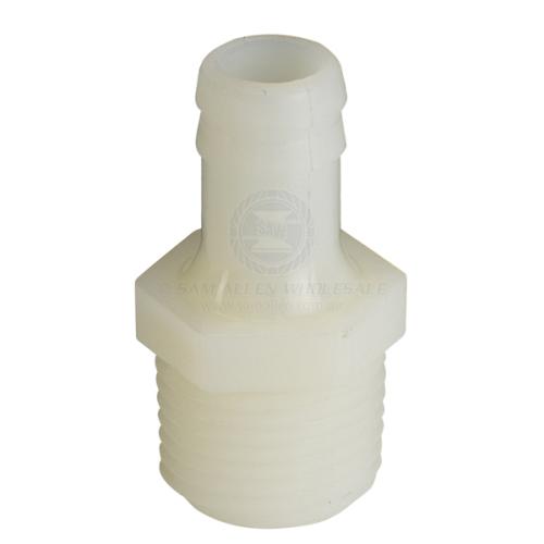 Hose Tail Fittings - Clear Hose Straight NPT - 1/2 inch NPTM 1/2 inch ID