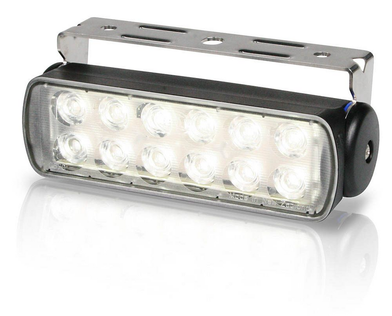 Hella Marine Sea Hawk LED Floodlights (Bracket Mount) - Spot Light, Black Housing