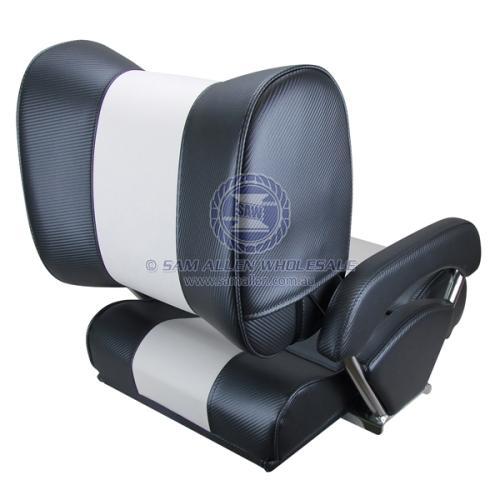 Relaxn Seat Deluxe Tasman Series - Grey and White with Arm Rest