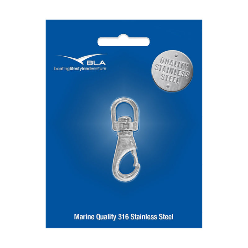 BLA Swivel Eye Snap Hooks - 316 Grade Stainless Steel