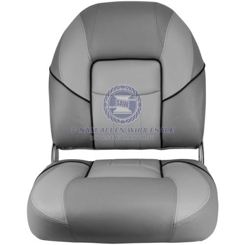 Relaxn Seat Bay Series Grey and Light Grey with Black Pipping